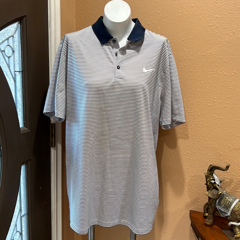 Nike golf mens striped polo shirt